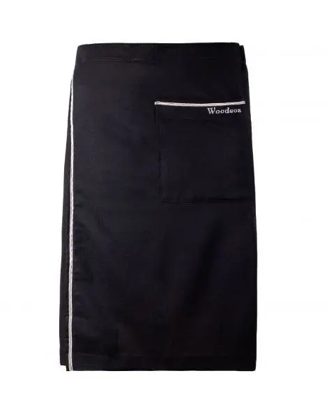 Килт мужской Woodson, чёрный лён с серой полосой (50-52)