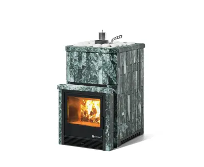 Фото Печь Изистим Южная 9 с топкой из парной  - Камень Змеевик в магазине Woodson