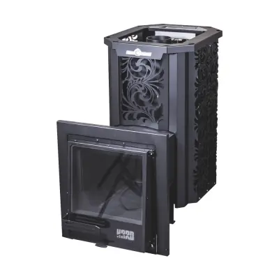 Фото Печь банная PROHARD 30L "Хохлома" Панорама в магазине Woodson Фото Печь банная PROHARD 30L "Хохлома" Панорама в магазине Woodson