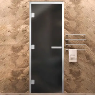 Дверь Хамам Элит 60G Серая Matelux 1900*700 R, без порога