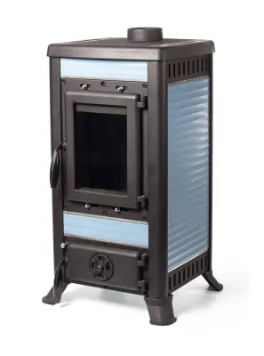 Фото Печь чугунная KLEMENS I голубой в магазине Woodson