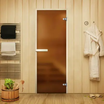 Дверь Элит Бронза Матовая 2000*700 (3п.8мм) L, без порога