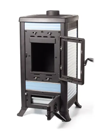 Фото Печь чугунная KLEMENS I голубой в магазине Woodson