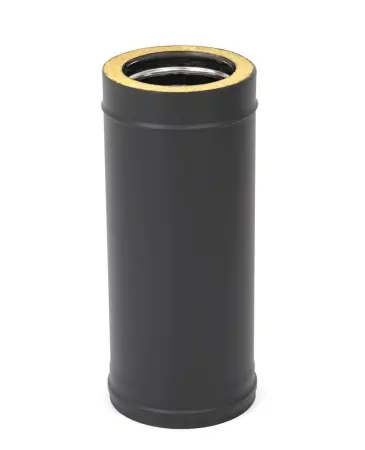 Фото Дымоход ТиС выход через СТЕНУ (термоэмаль-чёрная) 