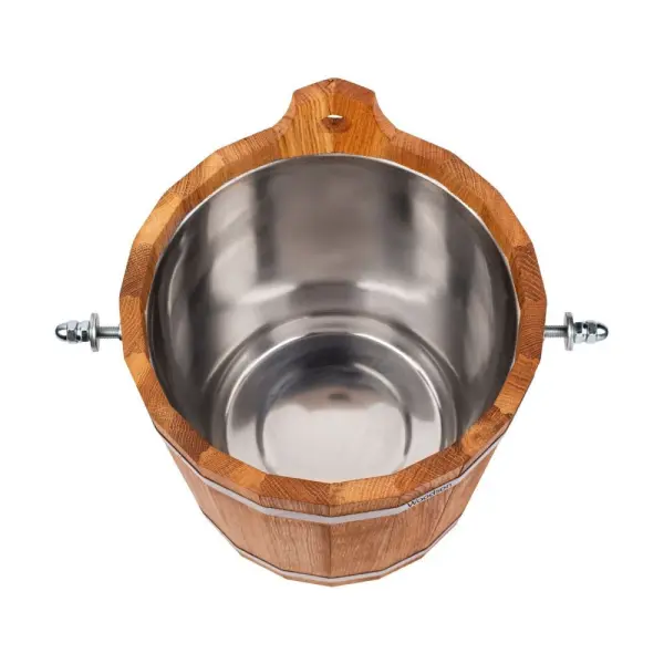 Обливное устройство Woodson с нержавеющей вставкой, 12 л., дуб
