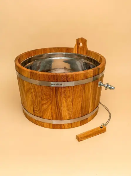 Обливное устройство Woodson с нержавеющей вставкой, 17 л., дуб