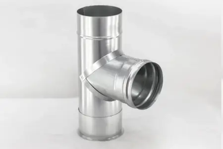 Фото Тройник — 115 — 90 — оцинковка 