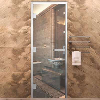 Дверь Хамам Элит 60G Прозрачная 1900*700 L, без порога