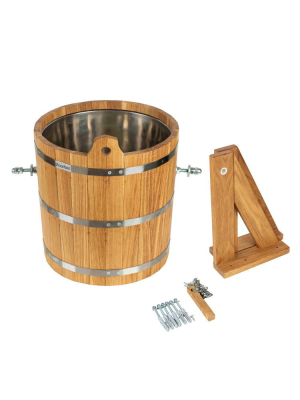 Обливное устройство Woodson с нержавеющей вставкой, 20 л., дуб