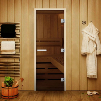 Дверь Статус 60G Бронза 1900*700 (3п,8мм) L, без порога