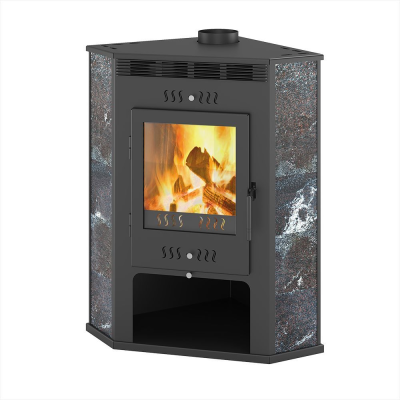 Фото Печь-Камин ASTON 11кВт (180 м3) угловой Ø 150мм Амфиболит в магазине Woodson Фото Печь-Камин ASTON 11кВт (180 м3) угловой Ø 150мм Амфиболит в магазине Woodson