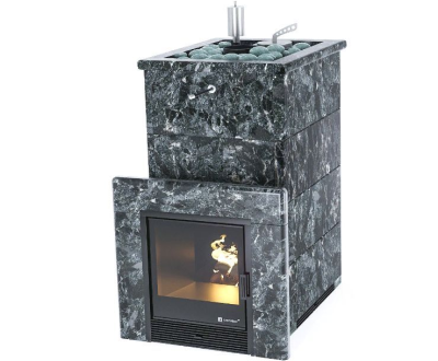Фото Печь «Геленджик» в полноценном кожухе с открытым верхом Пироксенит в магазине Woodson