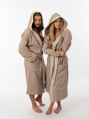 Халат вафельный Woodson, кремовый (50)