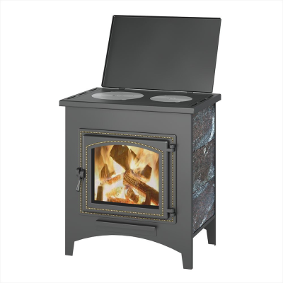 Фото Печь-Камин ВЕЗУВИЙ ПК-04 (240) с плитой, амфиболит 12 кВт (200 м3) Ø115мм в магазине Woodson Фото Печь-Камин ВЕЗУВИЙ ПК-04 (240) с плитой, амфиболит 12 кВт (200 м3) Ø115мм в магазине Woodson