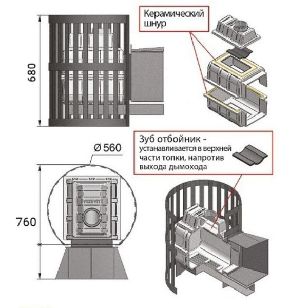 Фото Печь ВЕЗУВИЙ Легенда Ковка 22 (205) в магазине Woodson