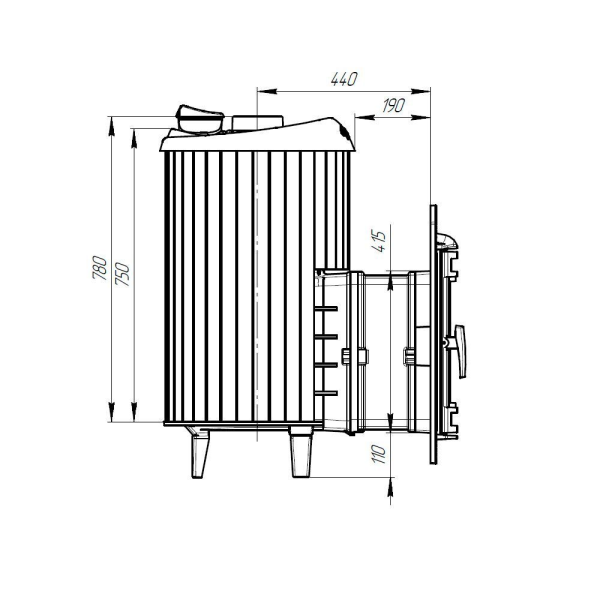 Фото Печь банная "Атмосфера XL" в ламелях "Окаменевшее дерево" наборный рисунок в магазине Woodson