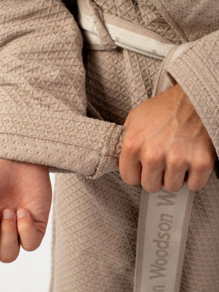 Халат вафельный Woodson, кремовый (50)