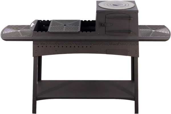 Мангал разборный Сталь-Мастер L с печью под казан (3мм)