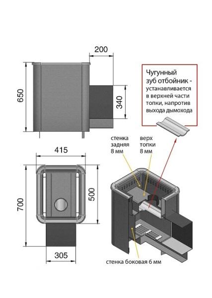 Фото Печь ВЕЗУВИЙ Русичъ Антрацит 16 (220) в магазине Woodson Фото Печь ВЕЗУВИЙ Русичъ Антрацит 16 (220) в магазине Woodson