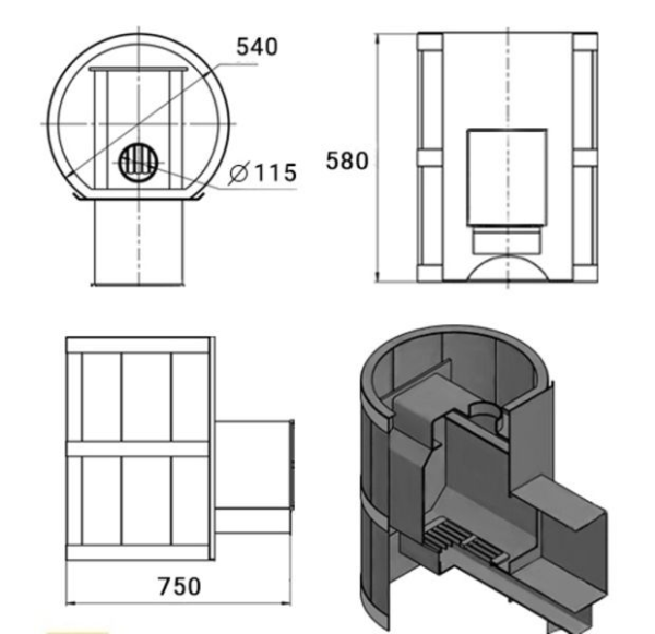 Фото Печь ВЕЗУВИЙ Лава 12 (ДТ-3) в магазине Woodson Фото Печь ВЕЗУВИЙ Лава 12 (ДТ-3) в магазине Woodson