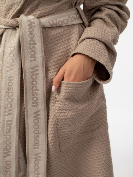 Халат вафельный Woodson, кремовый (52)