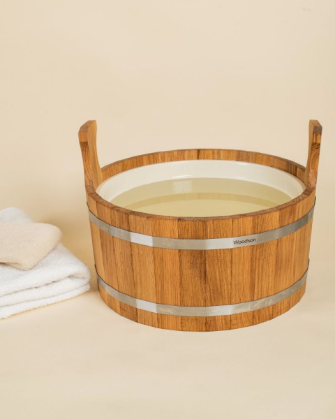 Шайка Woodson с пластиковой вставкой, 12 л., дуб