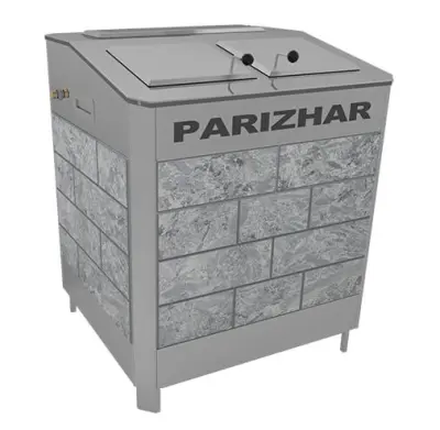 Фото Электрическая паротермальная печь 22 кВт/380 ПАРиЖАР облицовка серпентенит "бархат" в магазине Woodson