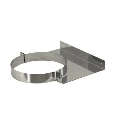 Фото Кронштейн стеновой (длина до хомута 90 мм) — 220 — нерж 1 мм 